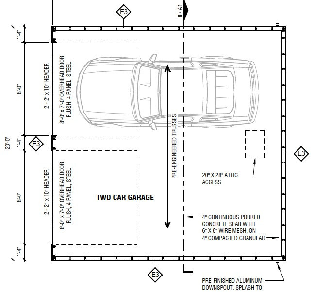 20x20 Garage Floor Plan