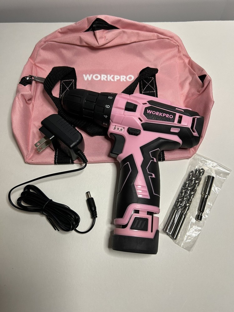 WORKPRO 12V CORDLESS DRILL/DRIVER W004576A PINK (New Open Box)