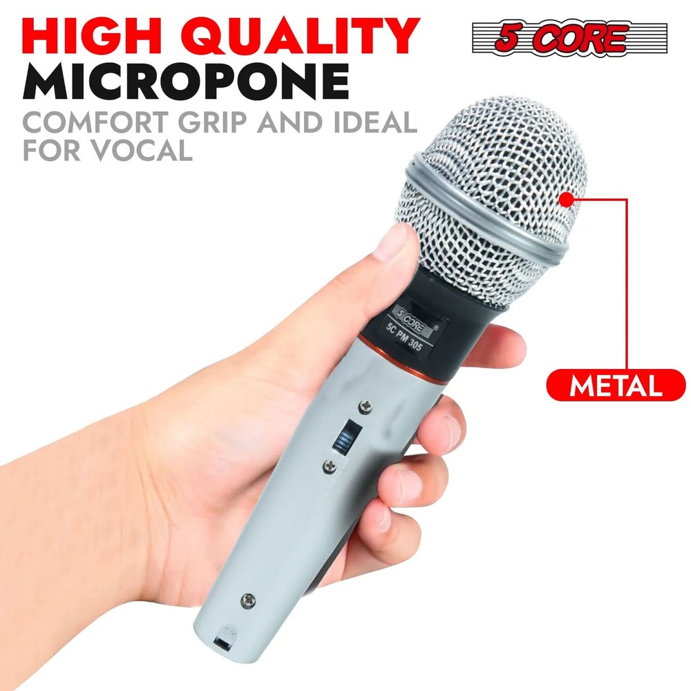 5Core XLR Microphone Dynamic Mic Karaoke Singing Studio Mics Handheld Microfono