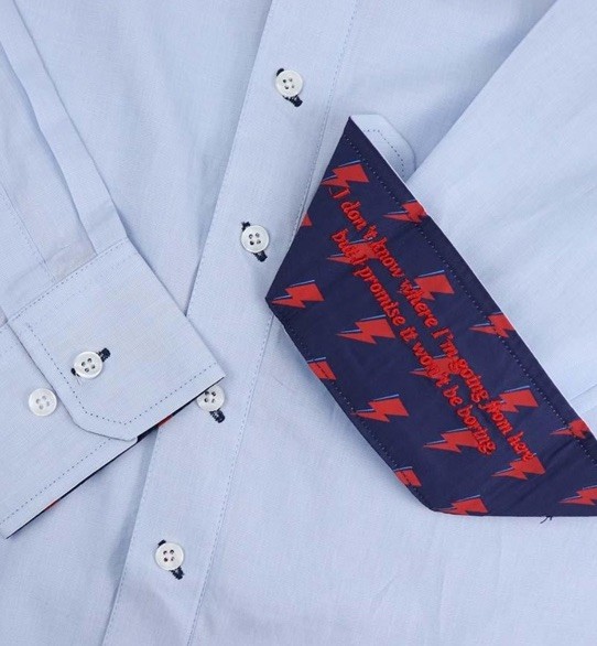 David Bowie Short Aladdin Sane Lt Blue