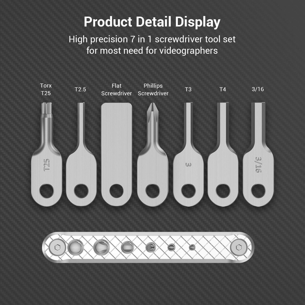 Folding Tool Set with Screwdrivers and Hex Key Wrenches, Seven Functional Too...