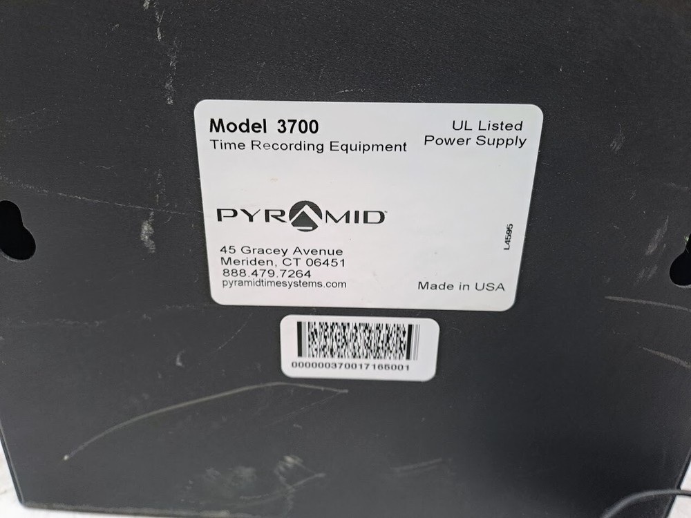 Pyramid 3700 Time Recordimg Equipment