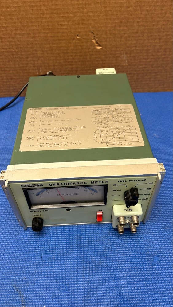 BOONTON ELECTRONICS MODEL 72B CAPACITANCE METER