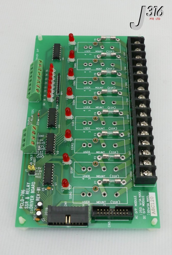 24972 ADVANTECH PCB, SSR & RELAY DRIVER BOARD, A8C120 PCLD-786