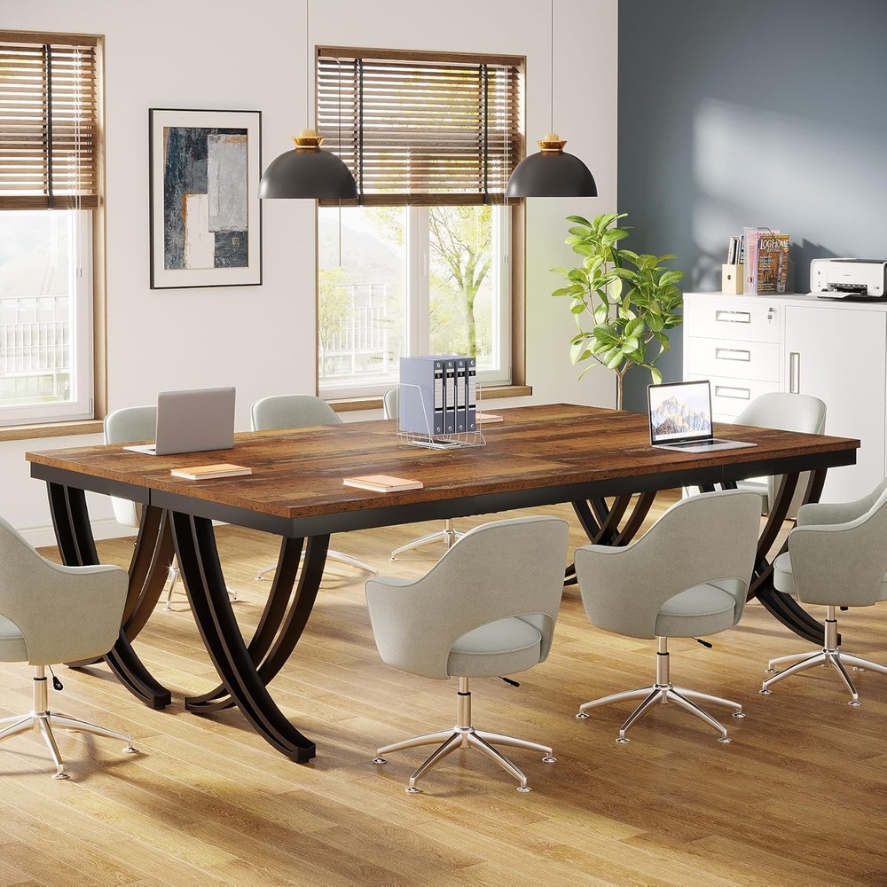 6.5ft Conference Table for 6-8 People 78'' Rectangular Seminar Table for Office