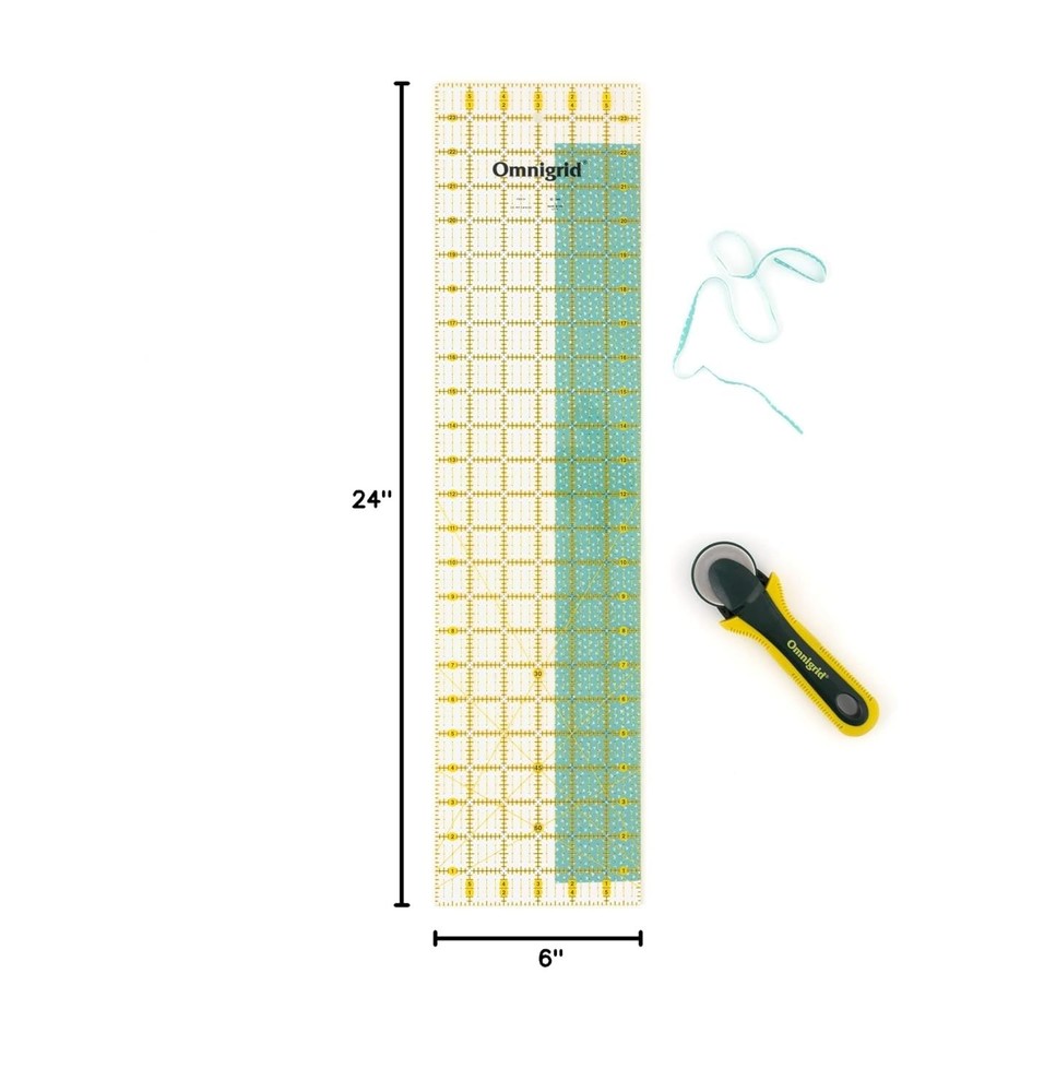 6" x 24" Rectangle Quilting and Sewing Ruler