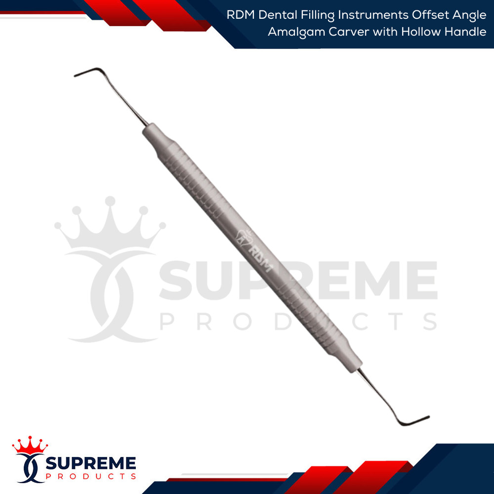 RDM Dental Filling Instruments Offset Angle Amalgam Carver with Hollow Handle