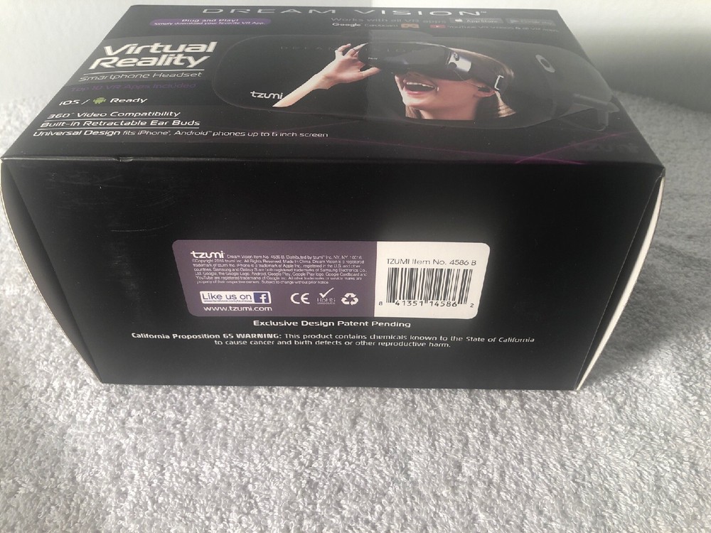 Tzumi, Dream Vision, Virtual Reality, Smart Phone Headset, iOS, Android