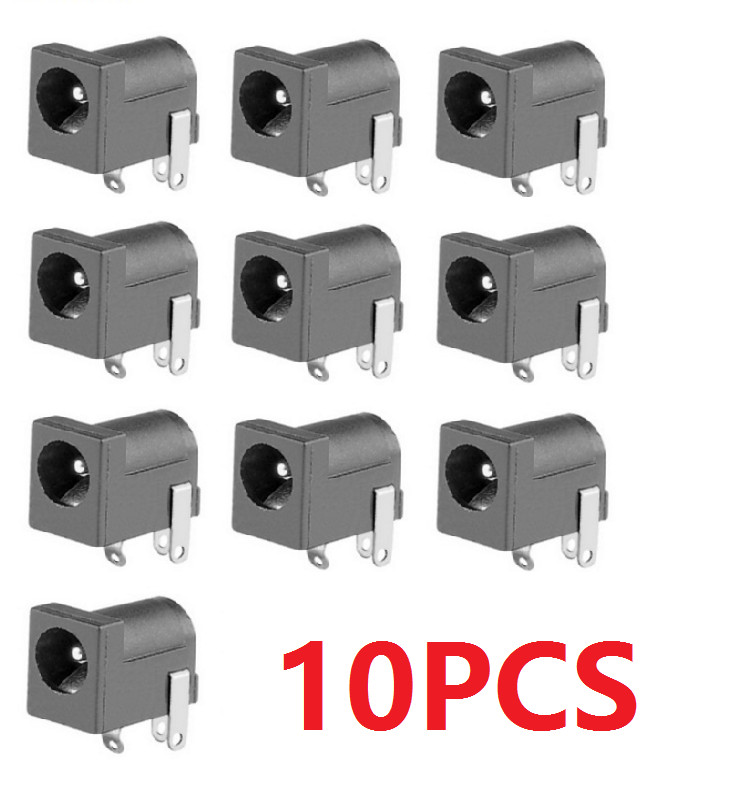 10pcs DC Power Jack Socket 2.1mm Barrel-Type PCB Mount New