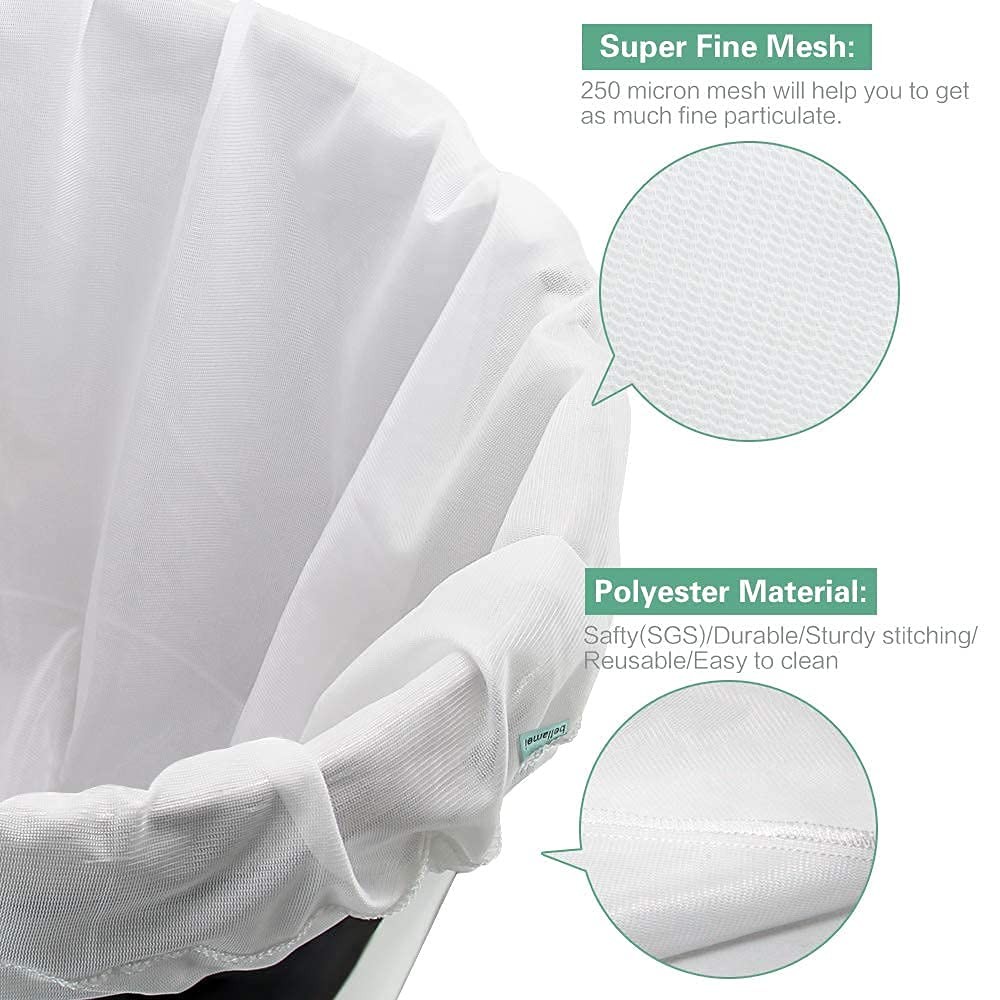 Bolsas de malla fina reutilizables extragrandes de 250 micrones preparar cerveza