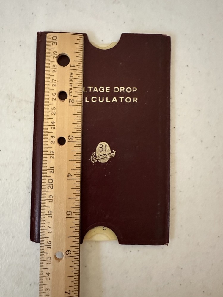 BI Callender’s Voltage Drop Calculator Electrical Sliding Scale British volt VTG
