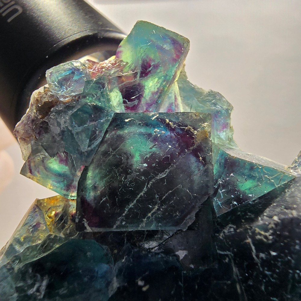 Phantom Fluorite Cube Specimen, blue Butterfly Pocket, Okorusu, Namibia