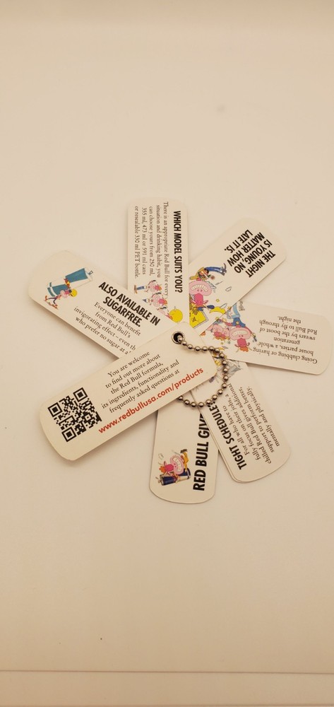 Red Bull Energy Drink Keychain