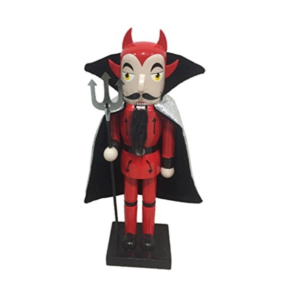 Santa's Workshop Red Devil Wooden Halloween Nutcracker 10 Inch