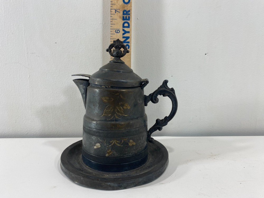 Antique Ornate Silver plated cream dispenser