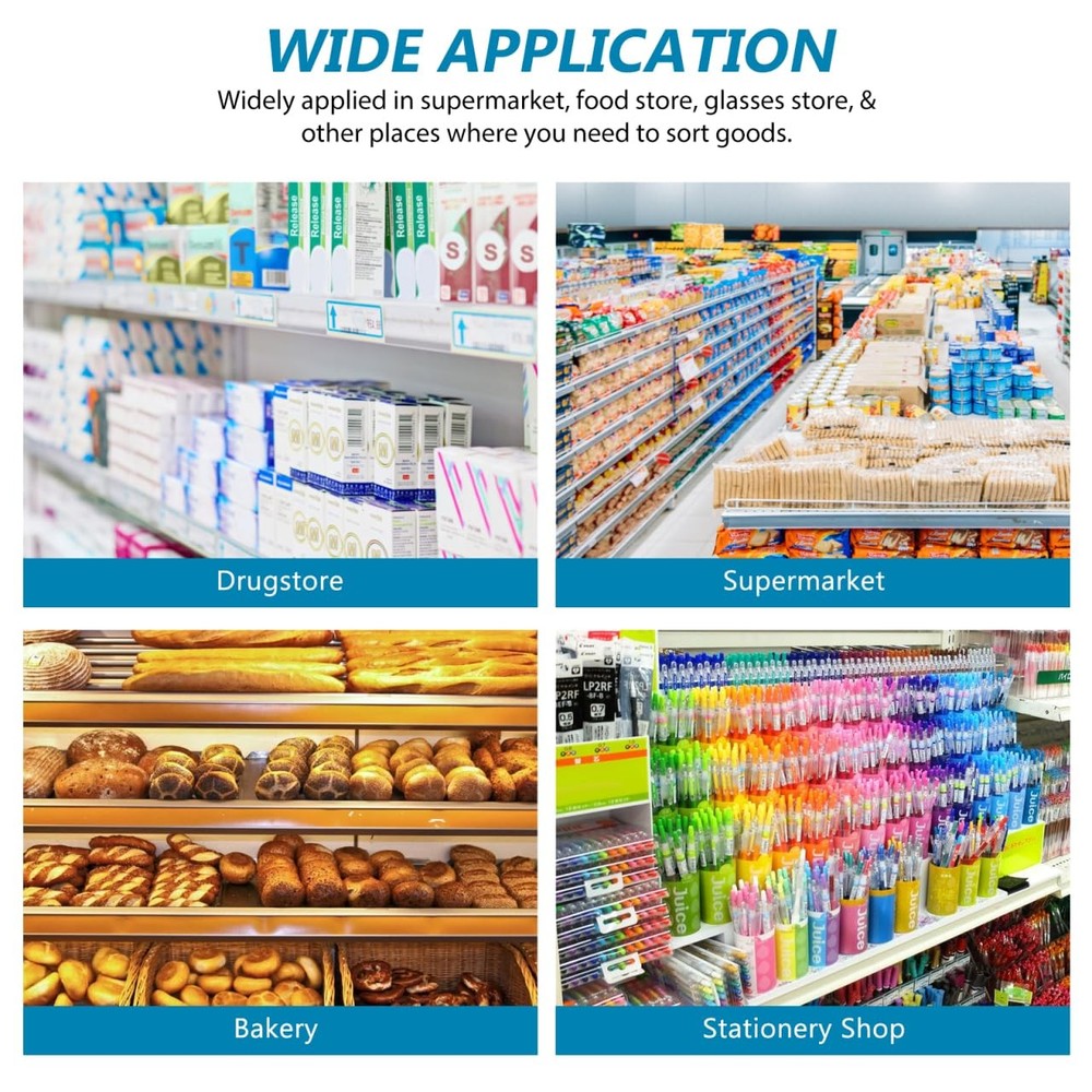 Shelf Divider Organizer 20pcs Shelf Dividers Clear Plastic Commodity Separato...