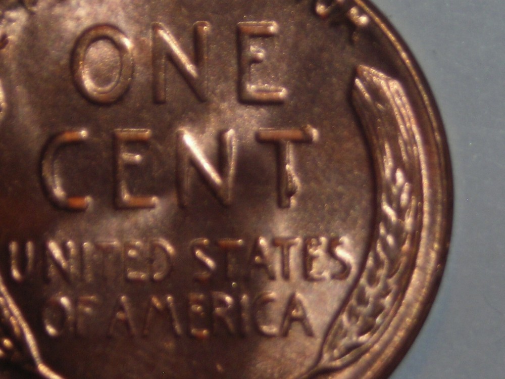 wheat penny 1955 CUD,MOLD ERROR RED BU #3 UNC LINCOLN CENT SHARP ERROR