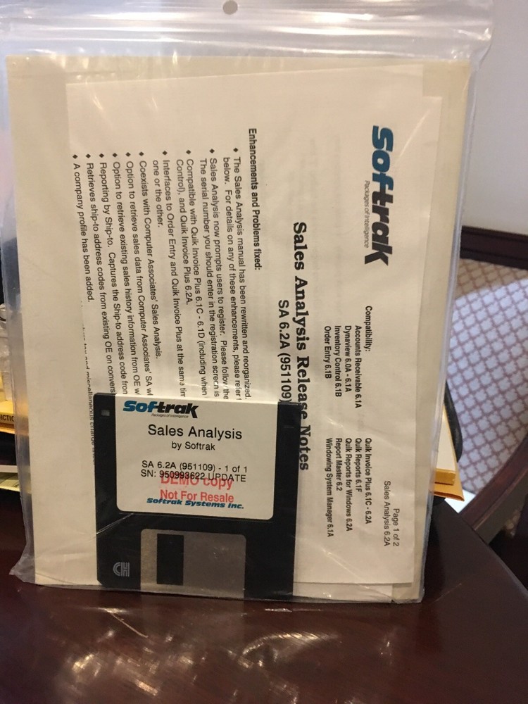 $995 Accpac Plus Accounting Sales Analysis Opened & Never Used.