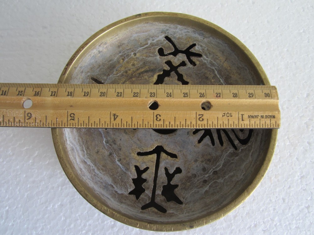 NICE ANTIQUE CHINESE HEAVY SOLID BRASS INCENSE BURNER