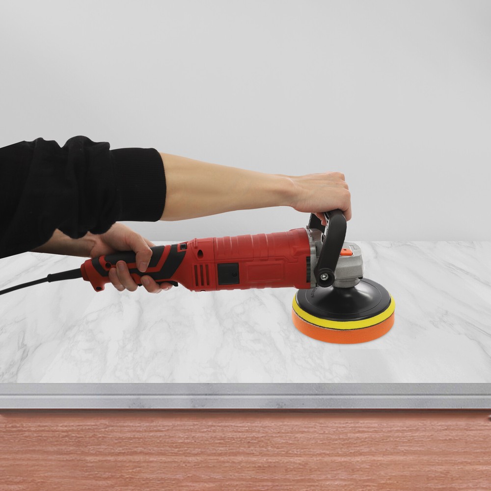 Car Polishing Machine Set with 7 Speeds, Durable Design, Red