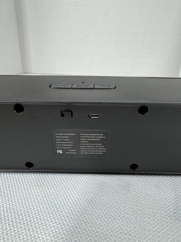 BT Gaming LED Soundbar Black