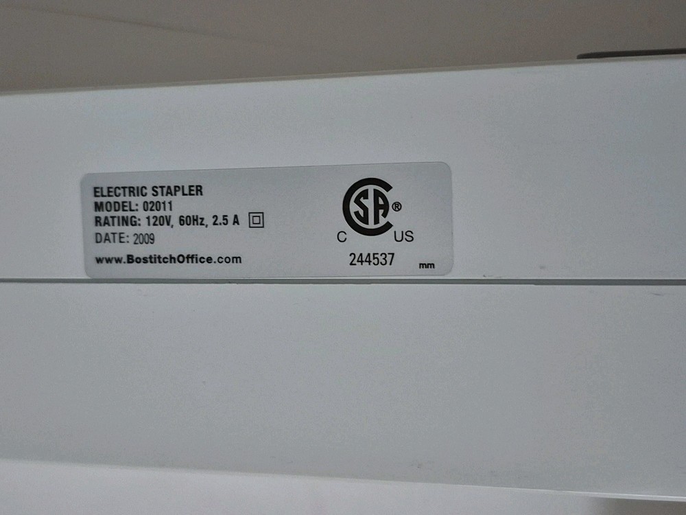 Bostitch Impulse 25 Electric Staple Stapler White 02011 Tested And Working