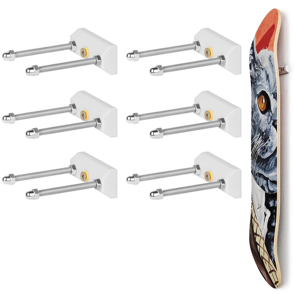 Alumy Skateboard Deck Display Wall Mount Skate Deck Display Wall Mount 6 Pack...