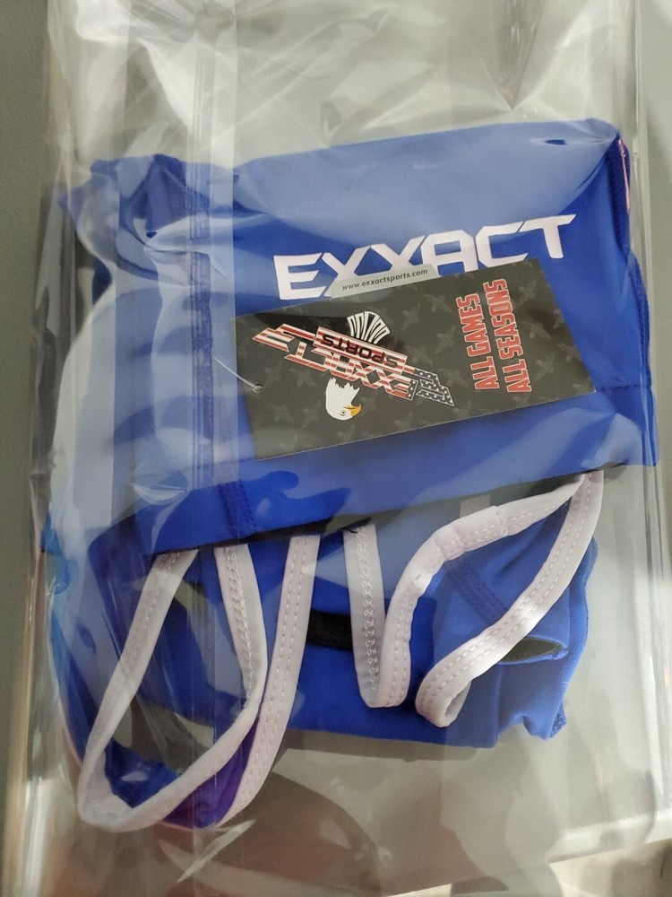 Exxact Solid Unisexed Youth L Wrestling Singlet Blue