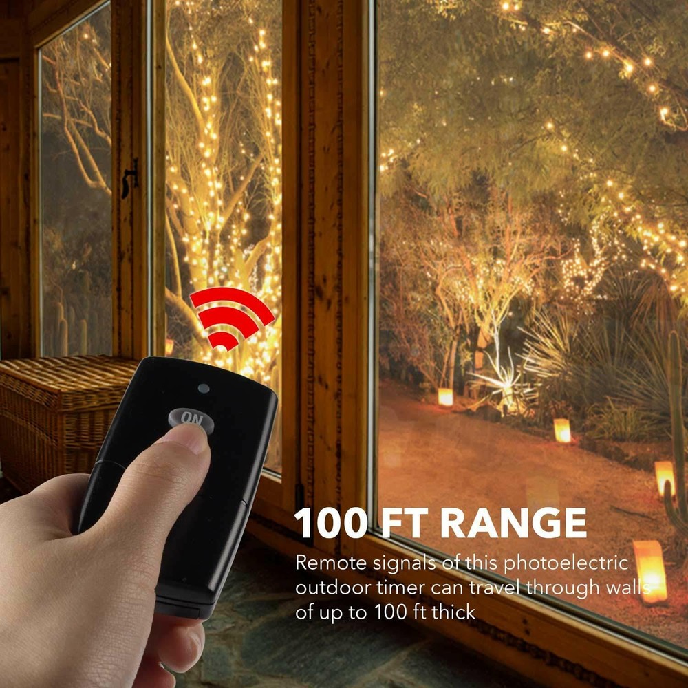 BN-LINK Outdoor Wireless Remote Control Electrical Outlet Switch 3 Side Outlets