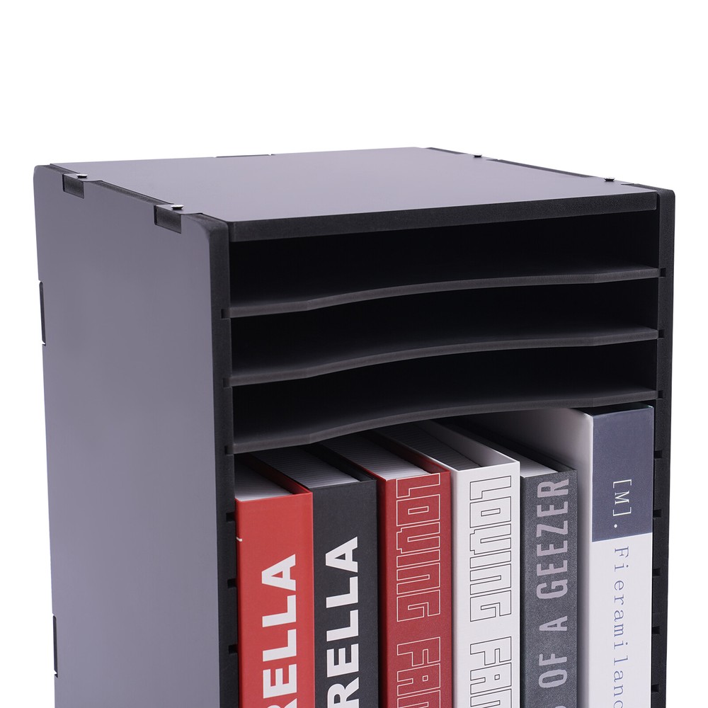 11Compartment Vertical Desktop Sorter File Storage Rack Desktop Organizer Holder