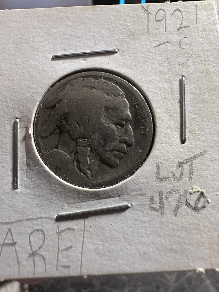 1921 s buffalo nickel Lot 476