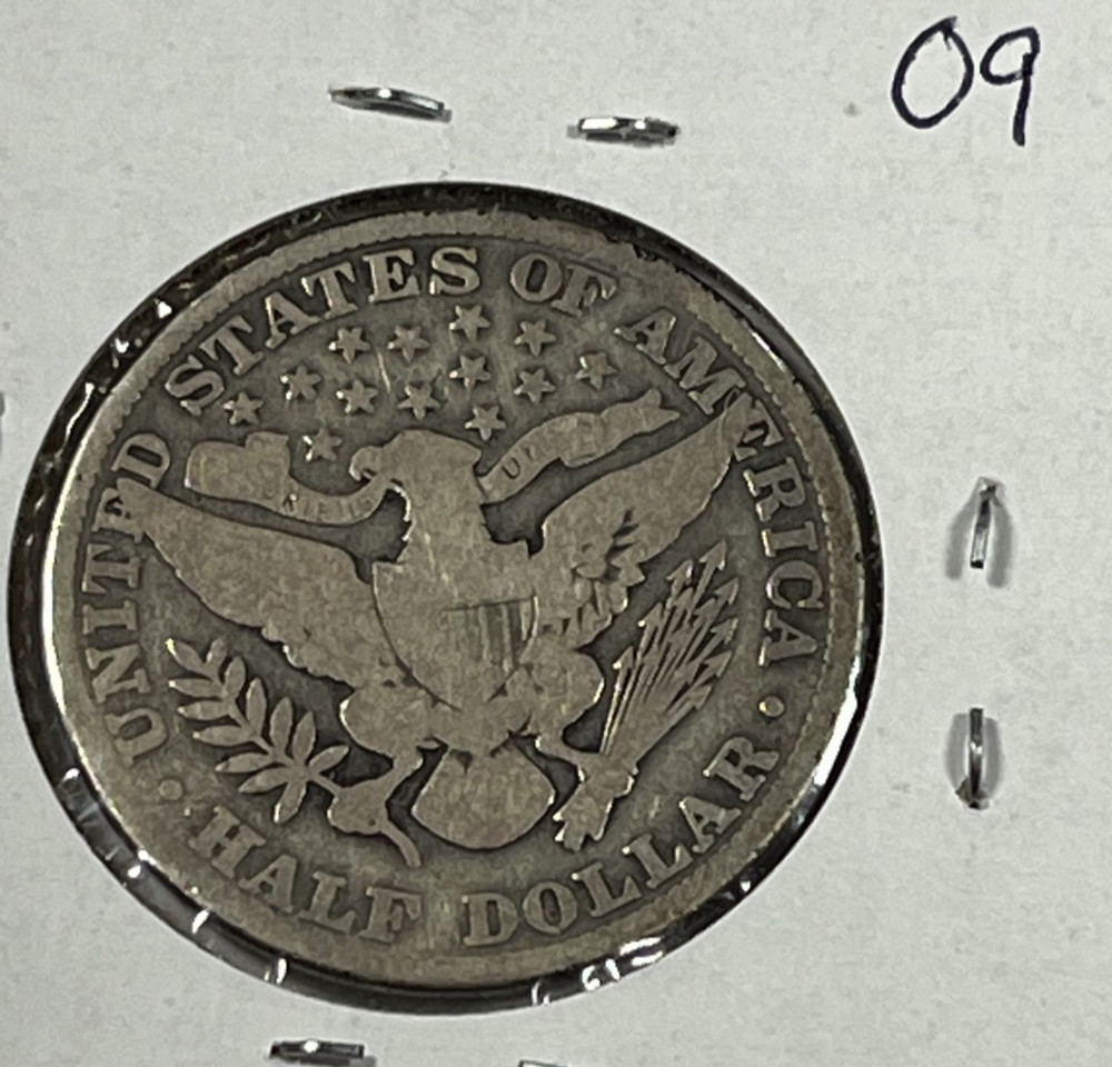 1909 Barber Half Dollar : Very Good