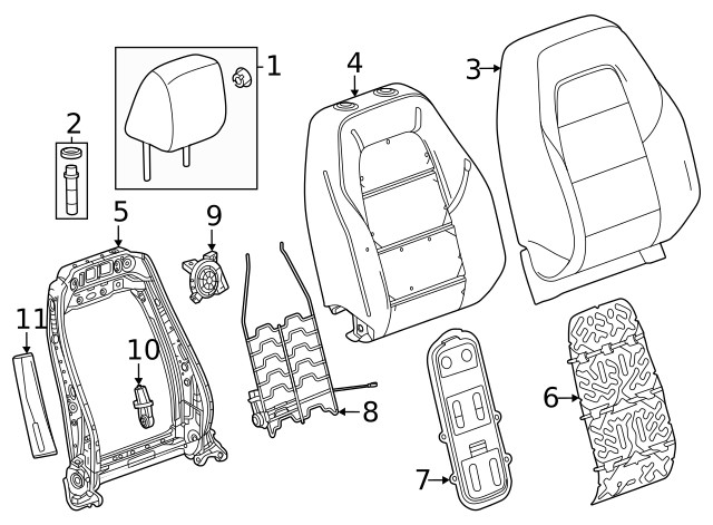 Genuine GM Headrest Center 26408618