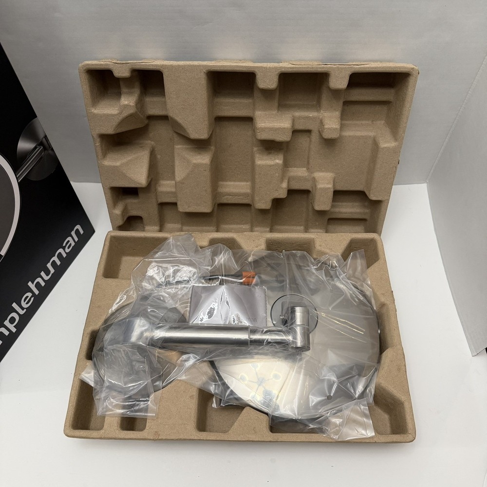 Simplehuman ST3003 Wall Mount Sensor Mirror Tru-Lux LED 5x NEW Open Box