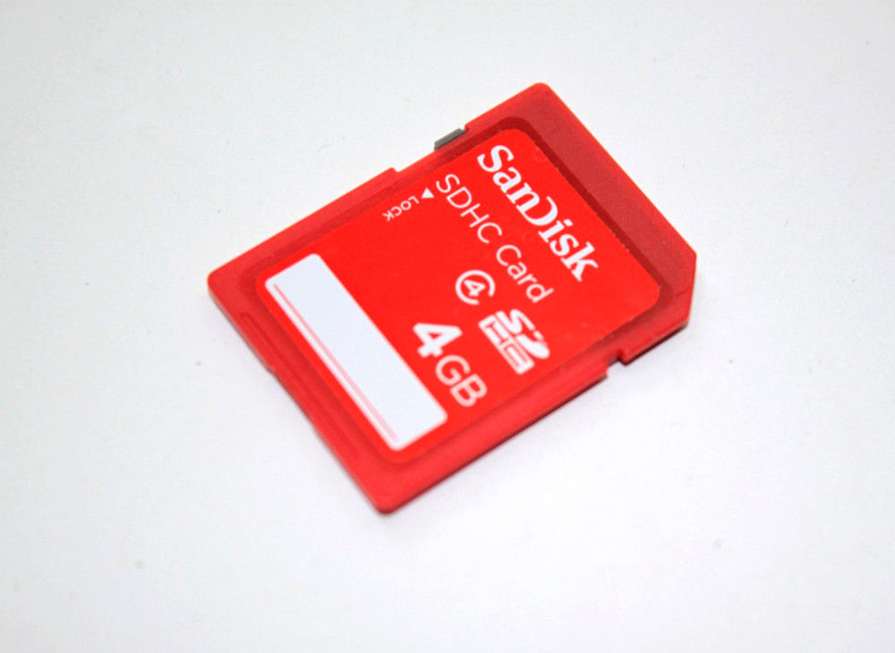 SanDisk 4GB SDHC Card Red Class 4 Work