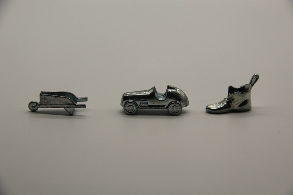 Hasbro Monopoly Game 9 Replacement Token Pewter Pieces