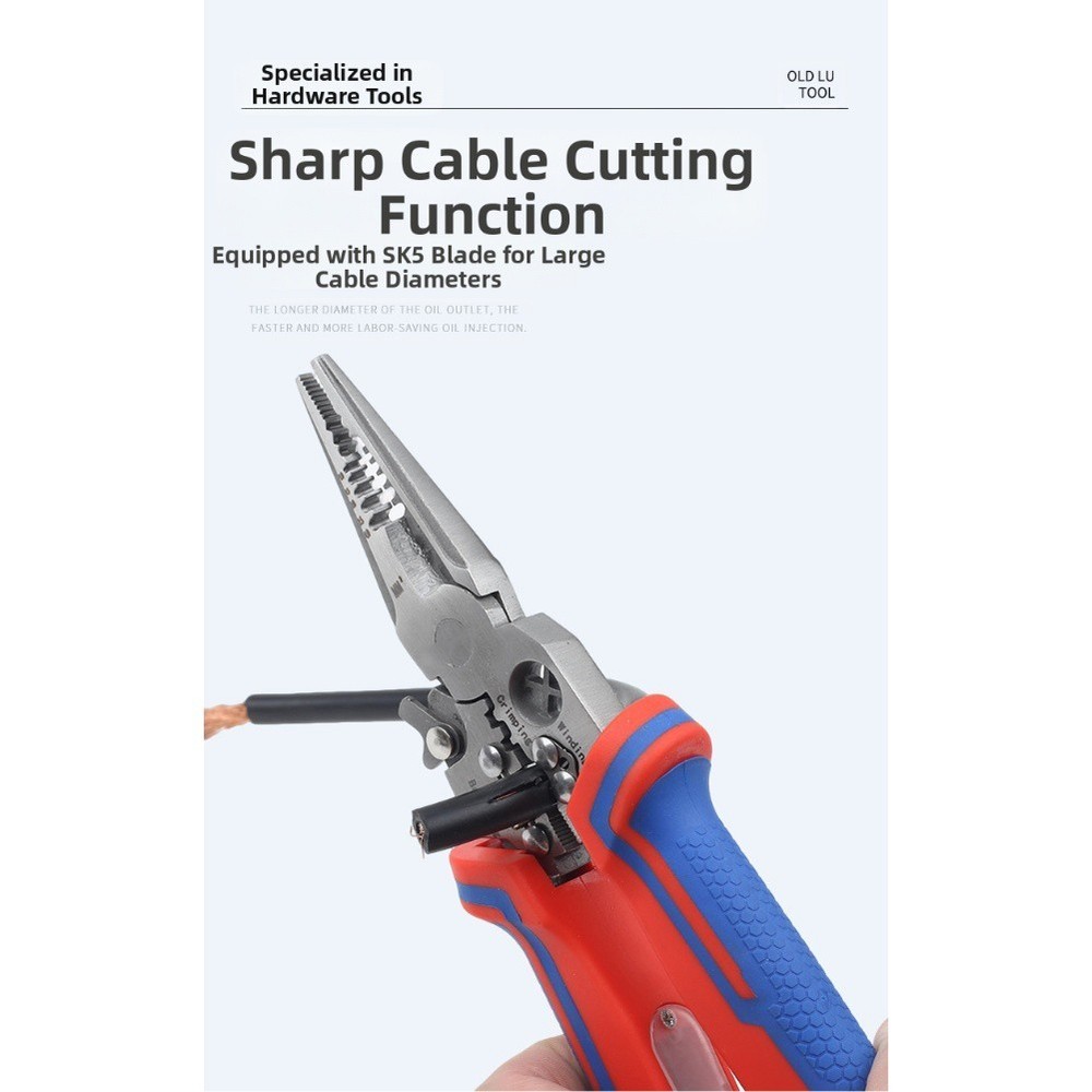 Multi Functional Wire Stripping and Electrical Testing Tool for Industrial Use