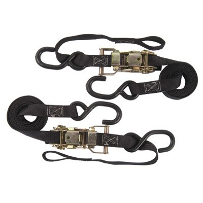 Rider Cargo Ratchet/Soft Loop Tie Downs Black RC-1935