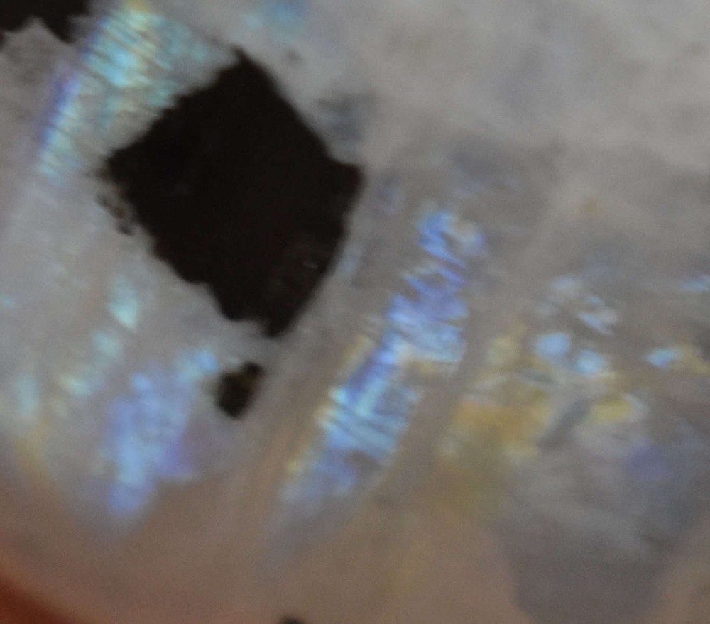 Rainbow Moonstone Palm Stone #11