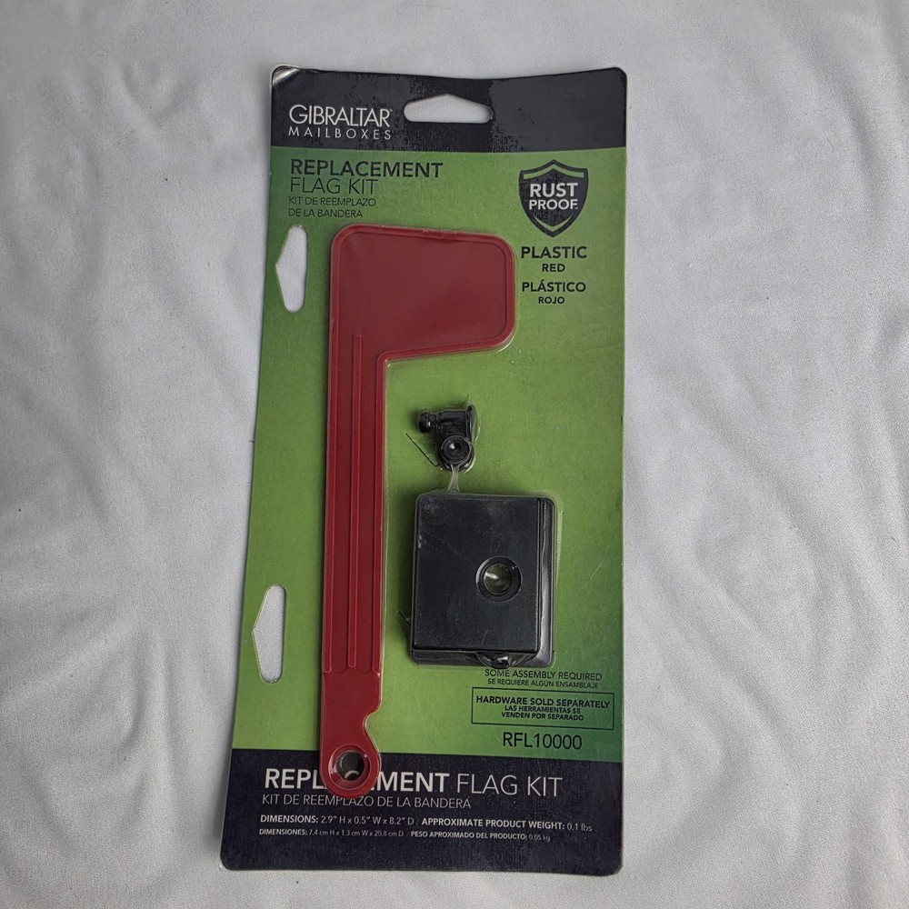 NEW Gibraltar Plastic Red Mailbox Flag Replacement Kit Post Mounted RFL10000