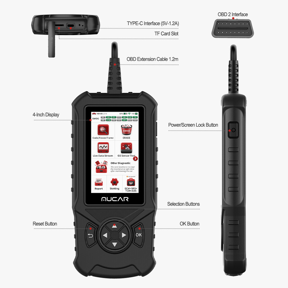MUCAR OBD2 Code Reader Auto Diagnostic Scanner Car Diagnostic Tool Check Engine