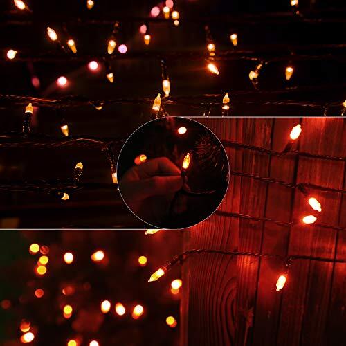 100LED Orange String Lights 33ft with 8 Modes for Party Wedding Decor