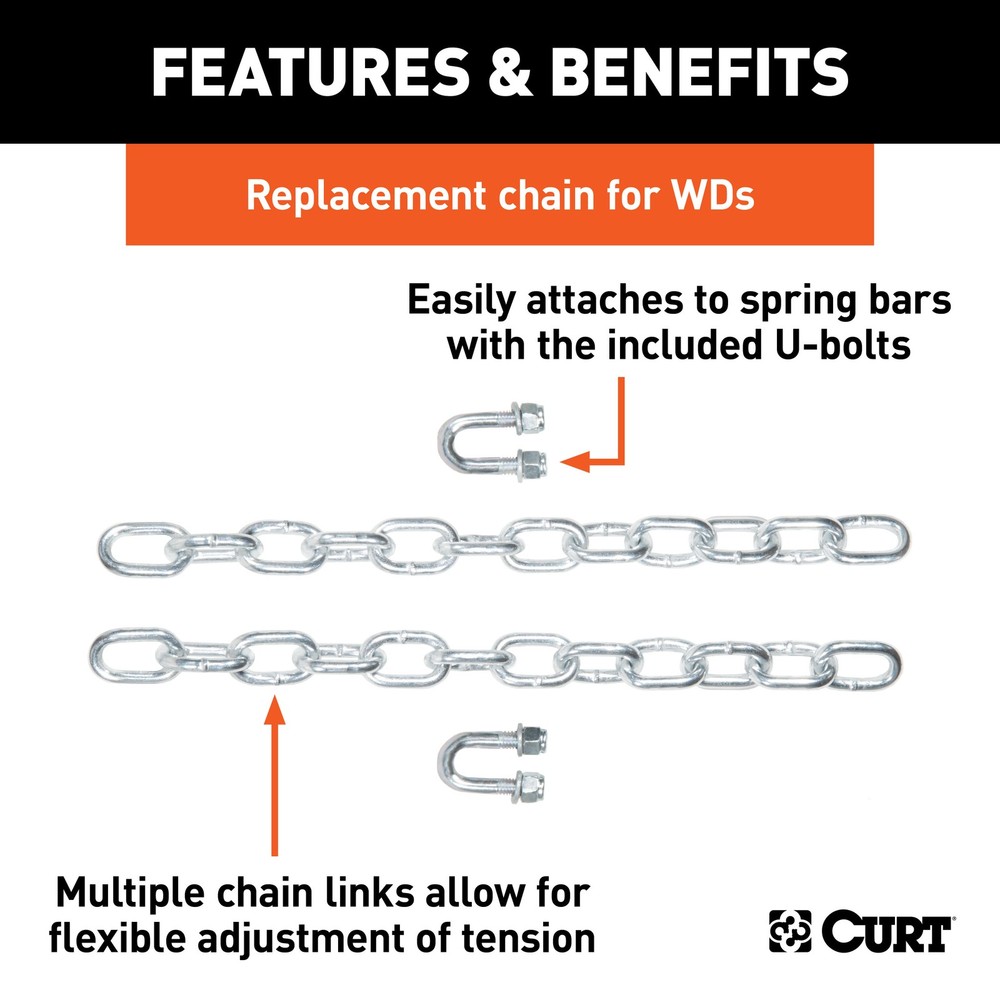Curt-Replacement Weight Distribution Hitch Chain Kit