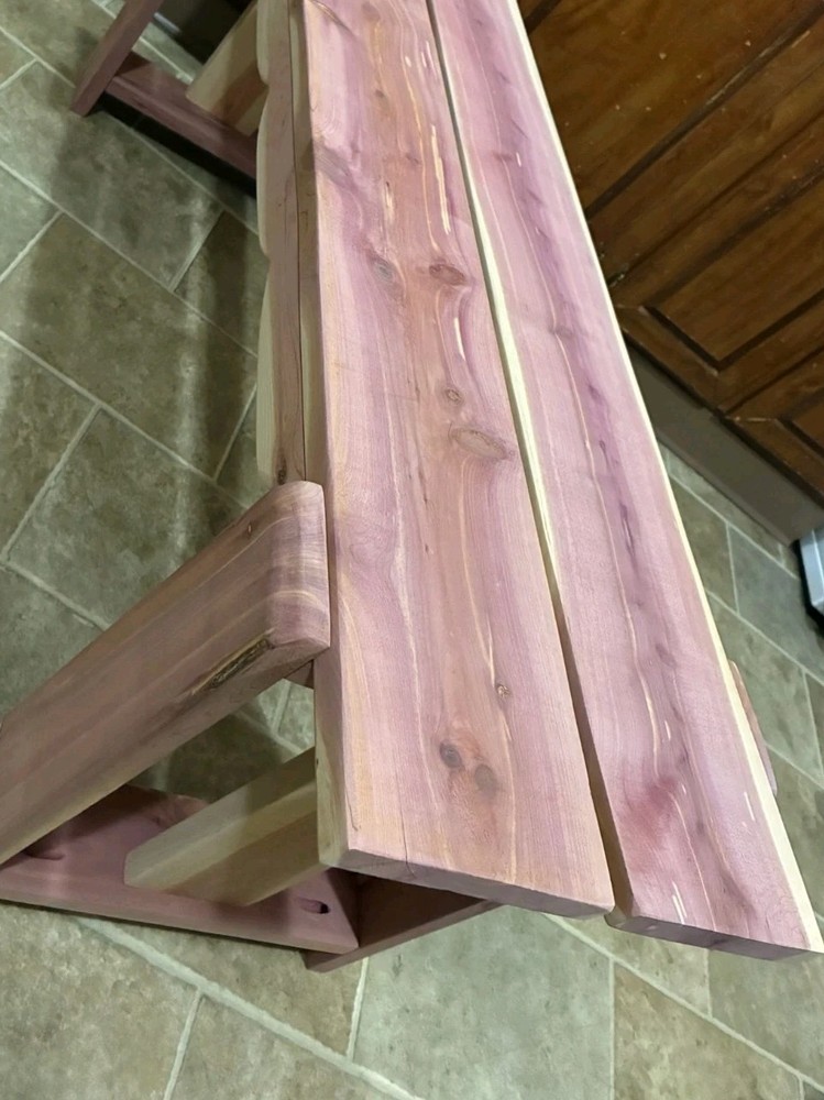 Handmade Reclaimed Eastern Red Cedar Bench