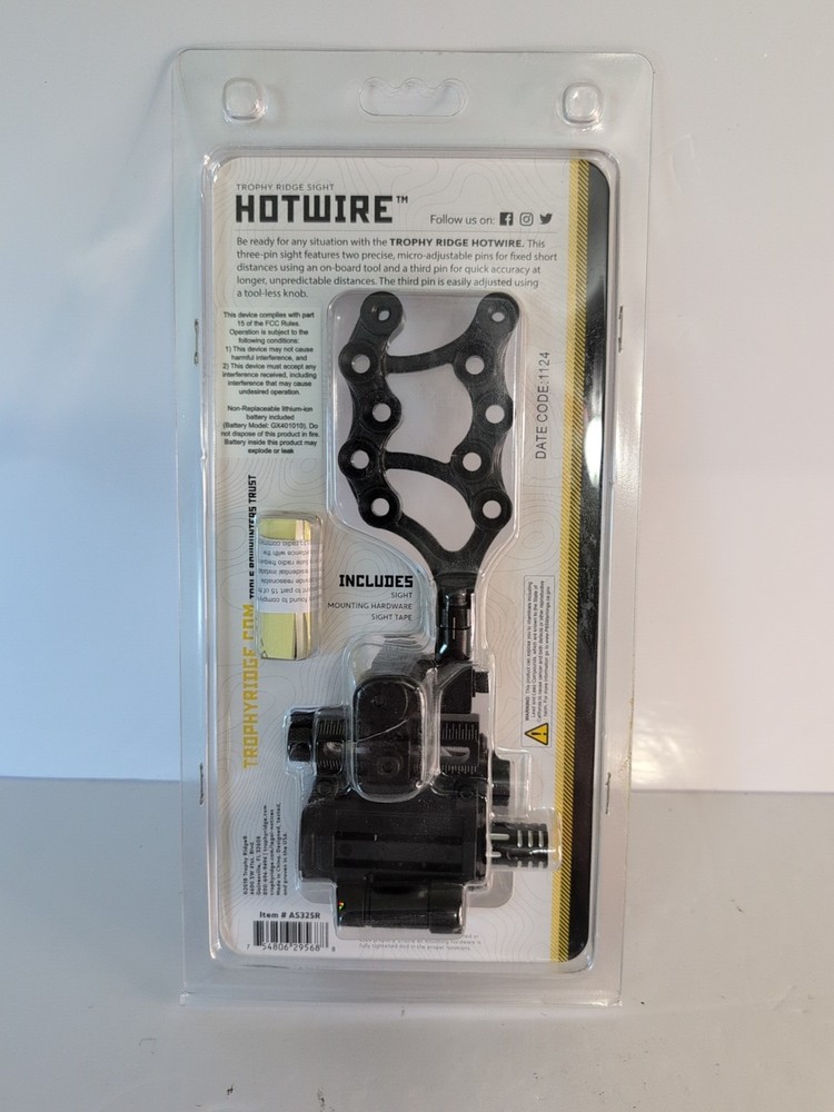 Trophy Ridge Hotwire 3-Pin Sight - Black