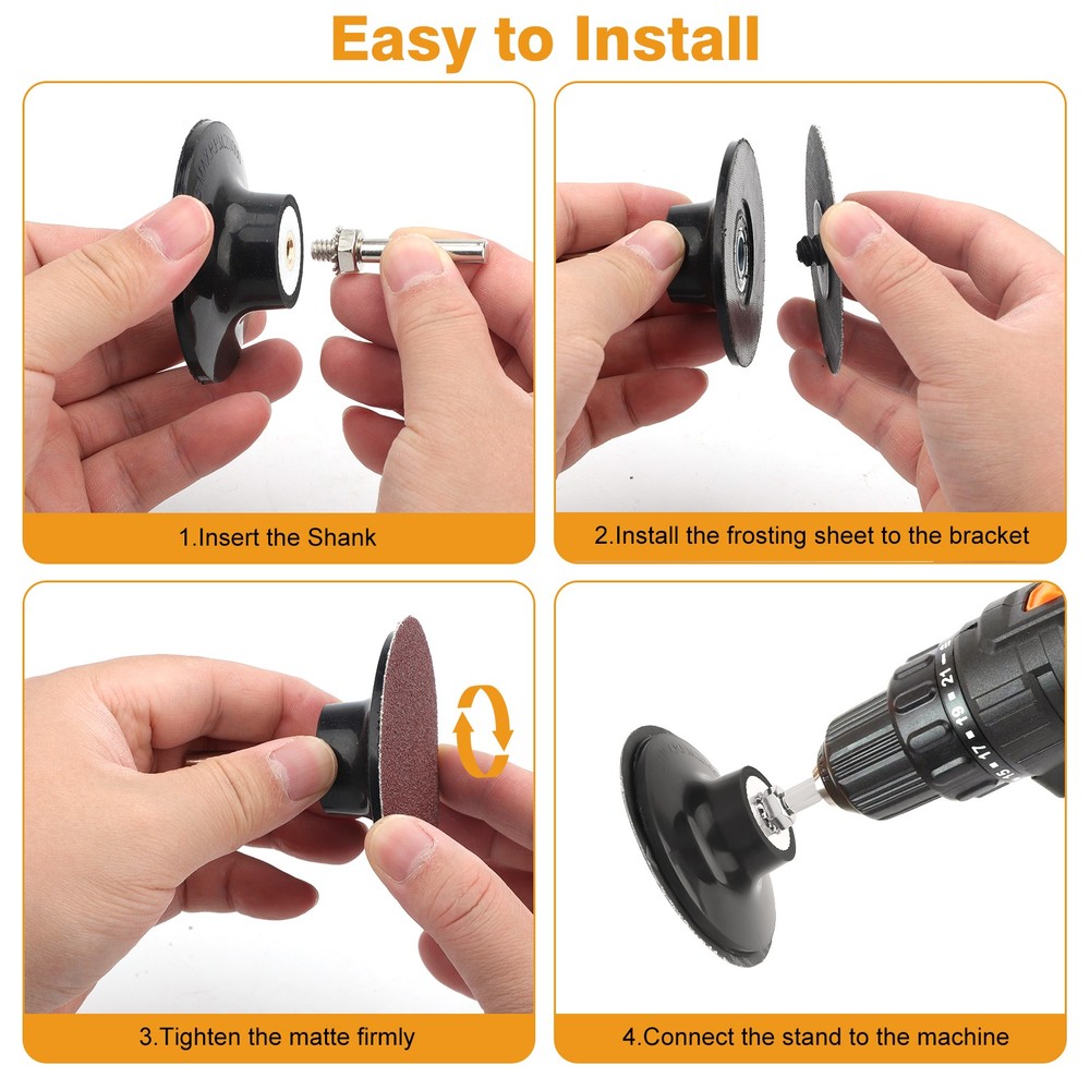 53PCS 3 inch Sanding Disc Roll Lock Quick Change Disc Surface Conditioning Disc