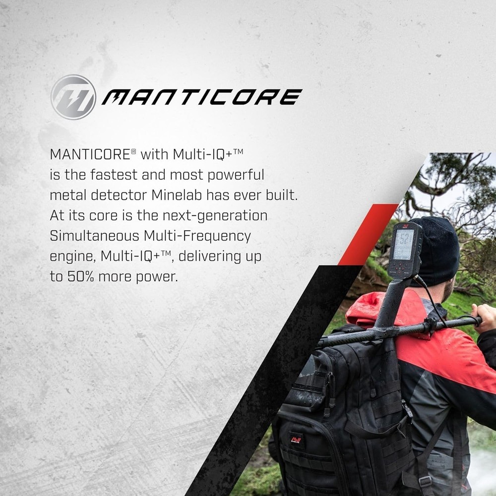Minelab Manticore Metal Detector w/Pro-Find 40 & New Backpack Bundle