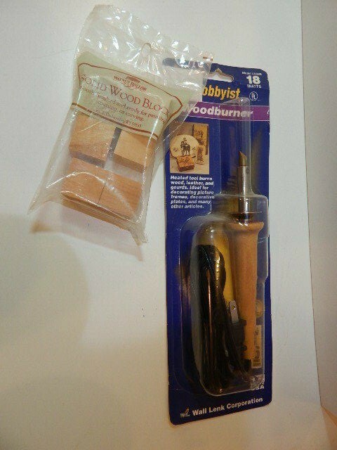 Woodburner electric 18 watt, & blocks to practice