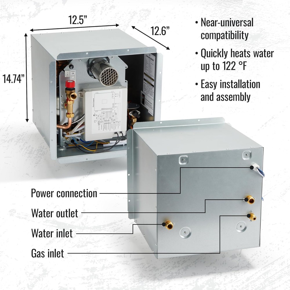 Hike Crew Tankless RV Hot Water Heater, RV Propane Water Heater System