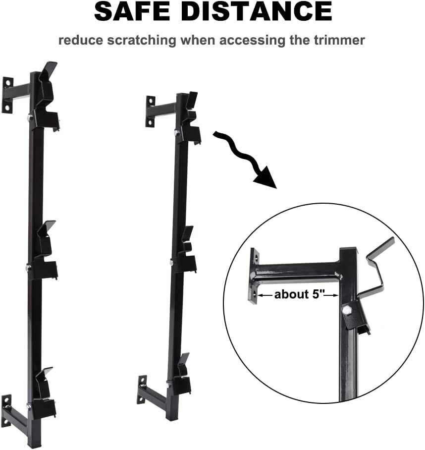 3 Place Locking Trimmer Rack Holder for ENCLOSED Landscape Trailers